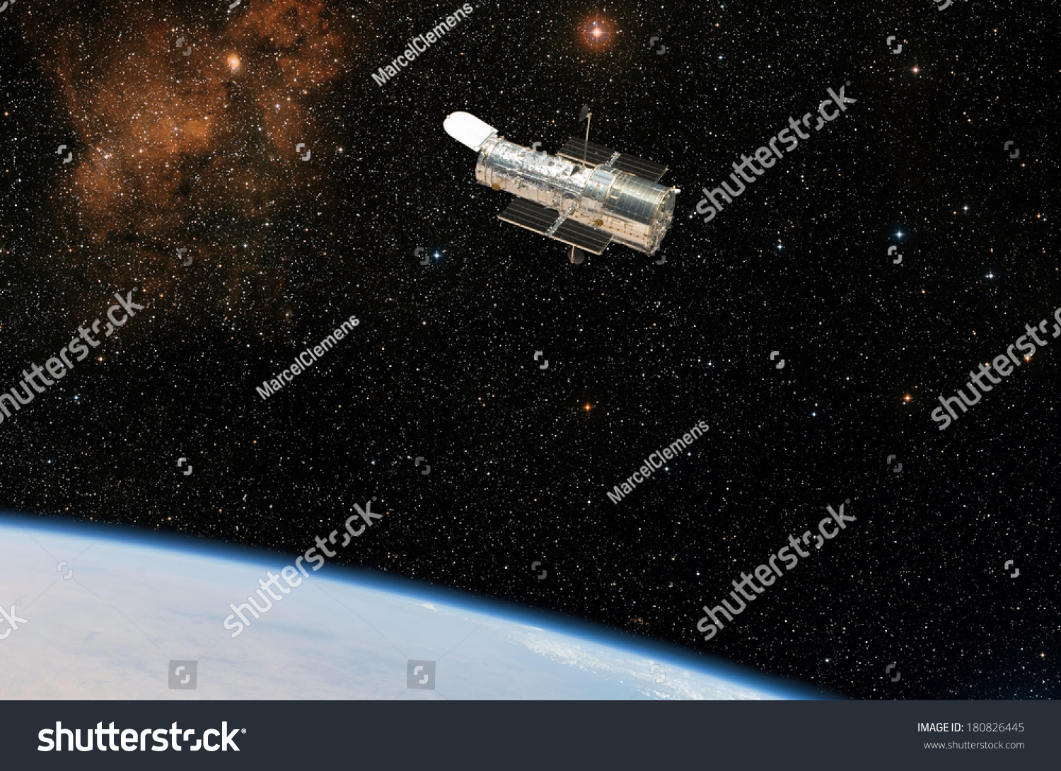 The Hubble Space Telescope Observes Deep Space While In Orbit Above The ...