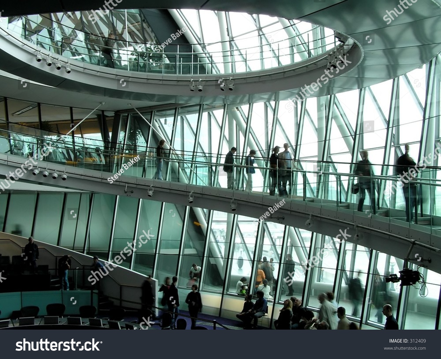 The Inside Of Norman Foster's City Hall In London. Stock Photo 312409 