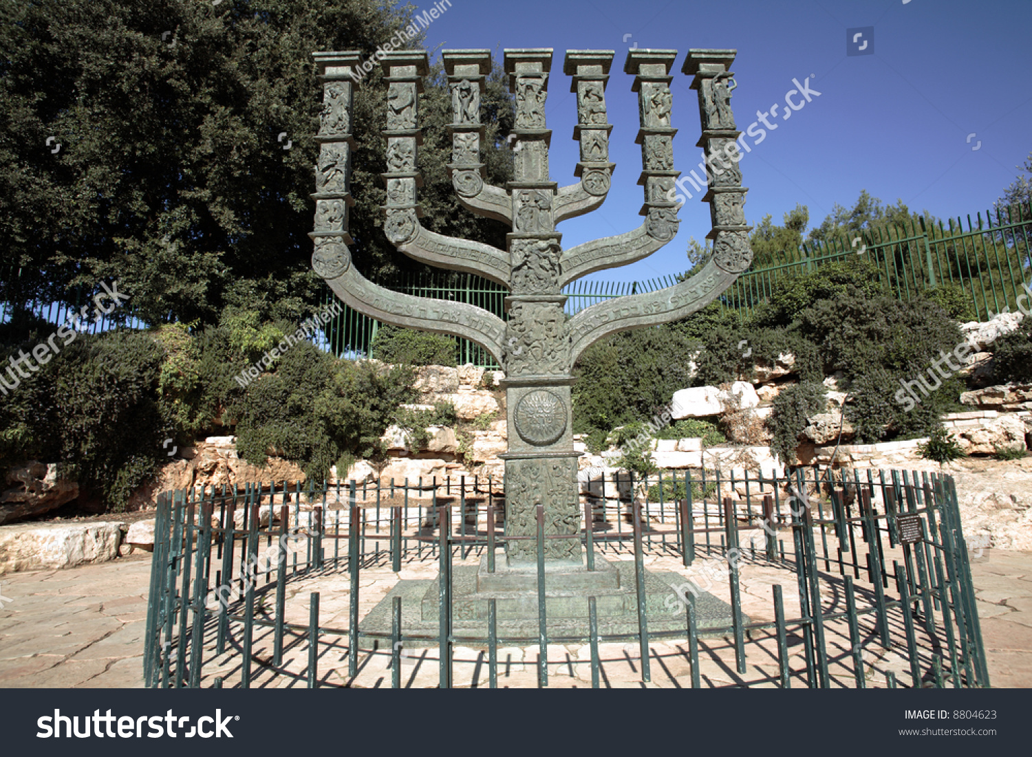 The Knesset'S Menorah Sculpture, Jerusalem Stock Photo 8804623 ...