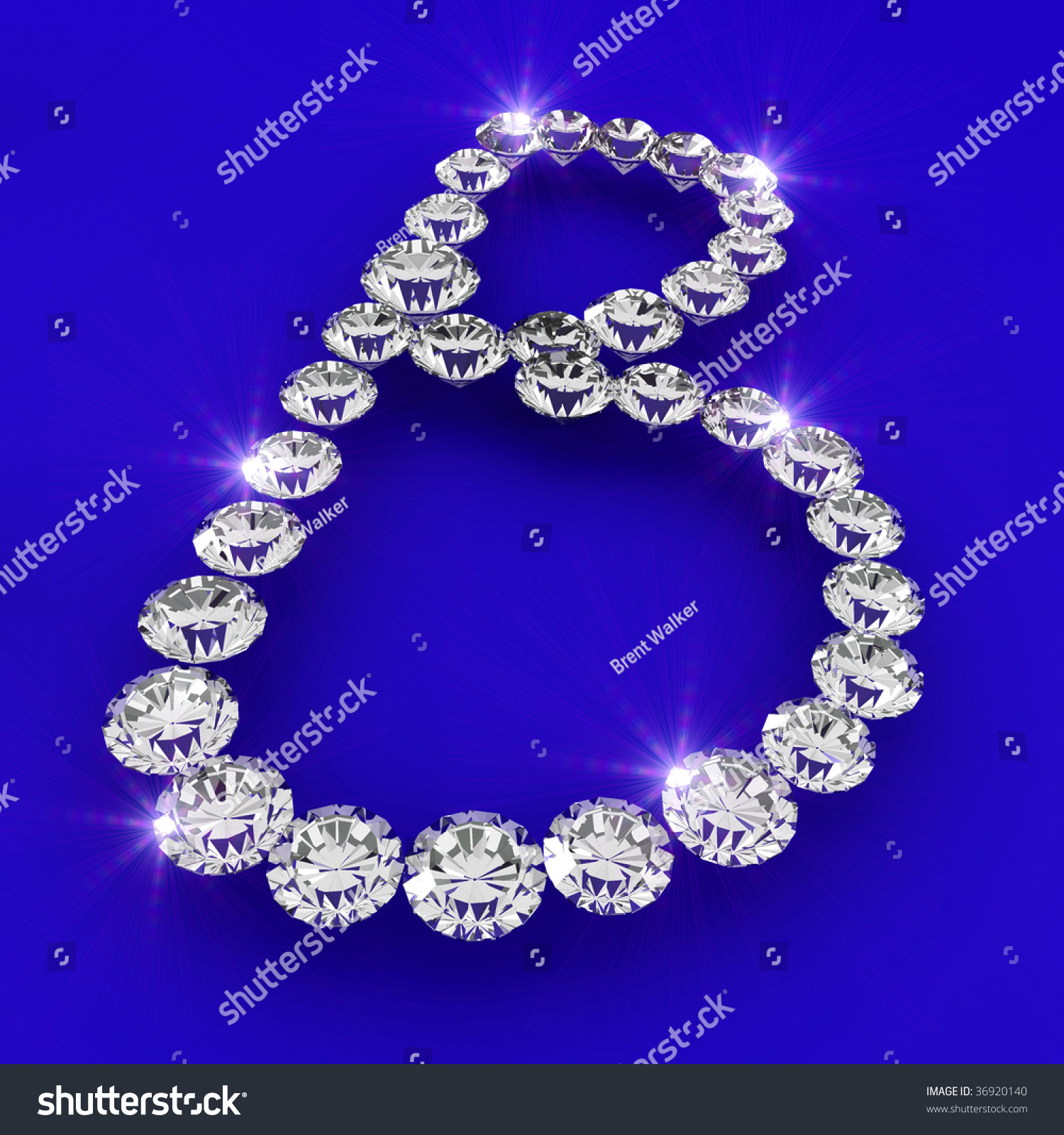 The Letter B 3d Diamond Art Illustration - 36920140 : Shutterstock