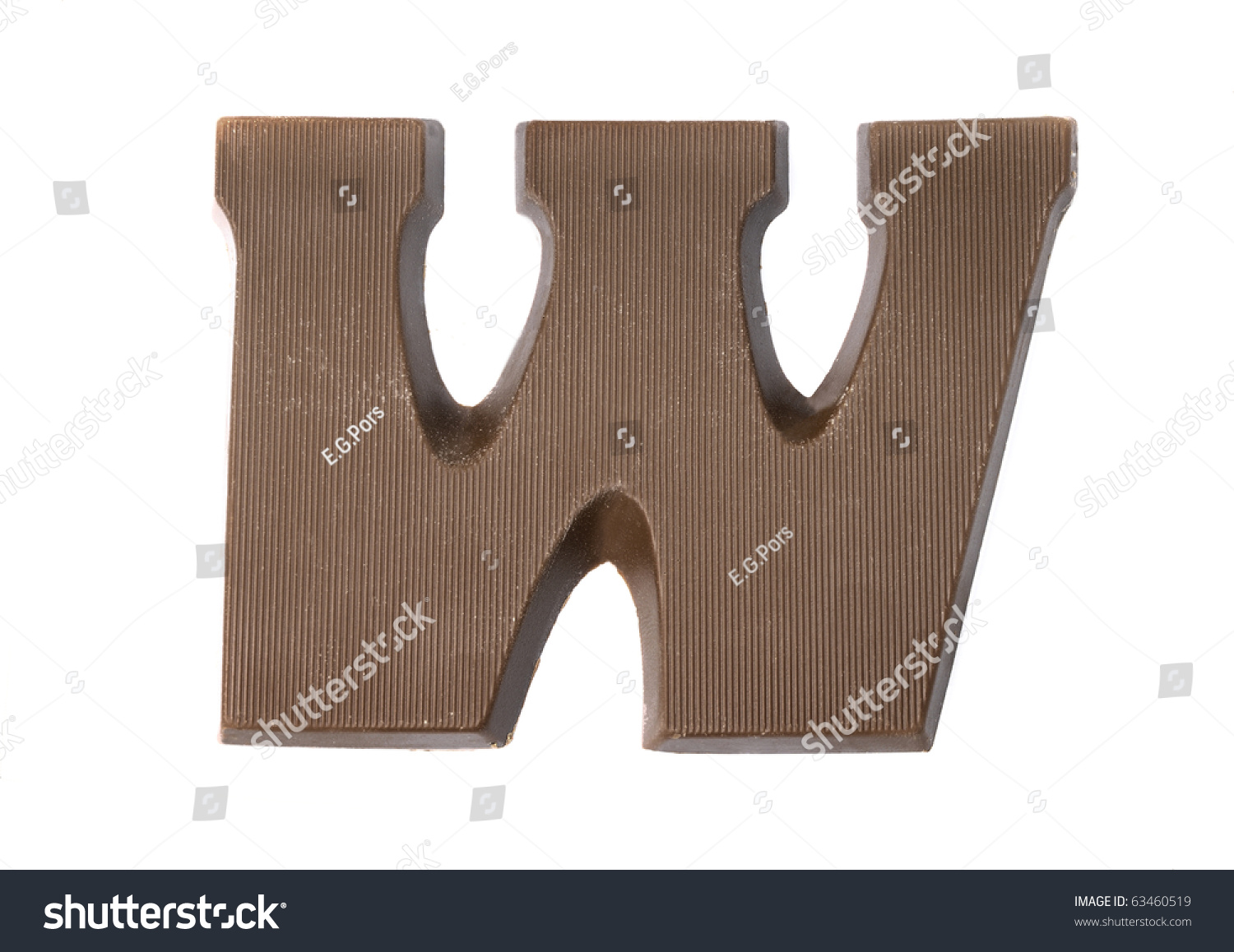 The letter W special candy for the Sinterklaas celebration The letter W special candy for the Sinterklaas celebration