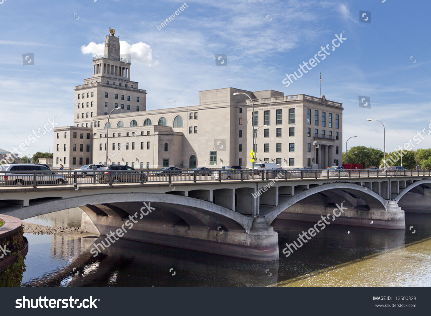 The Old Cedar Rapids (Iowa) City Hall Sits On An Island In The Cedar