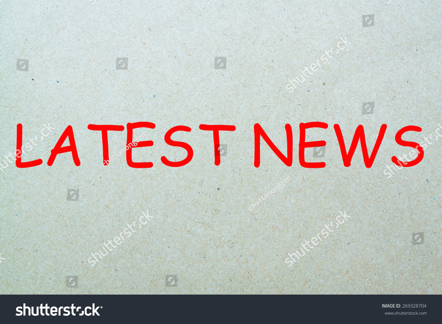 The phrase Latest News on a paper The phrase Latest News on a paper