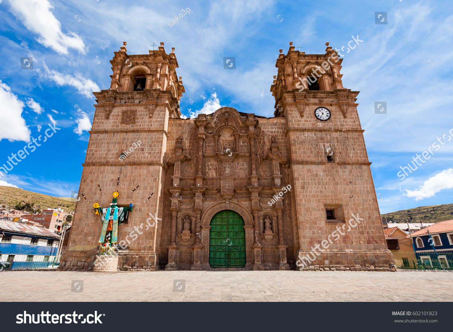 Puno Cathedral Catedral San Carlos Borromeo Stock Photo 602101823