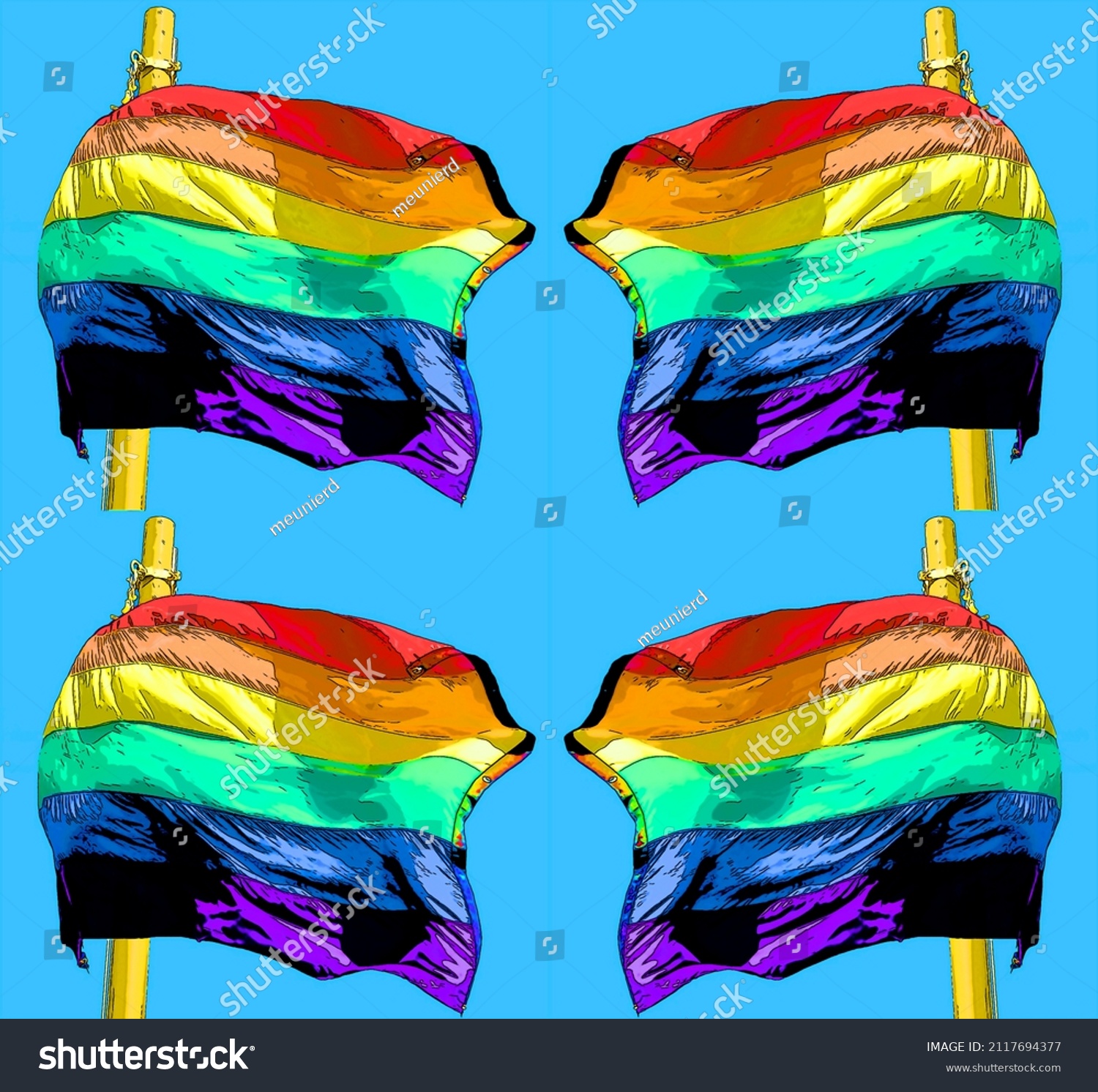 Rainbow Flag Commonly Known Gay Pride Stock Illustration