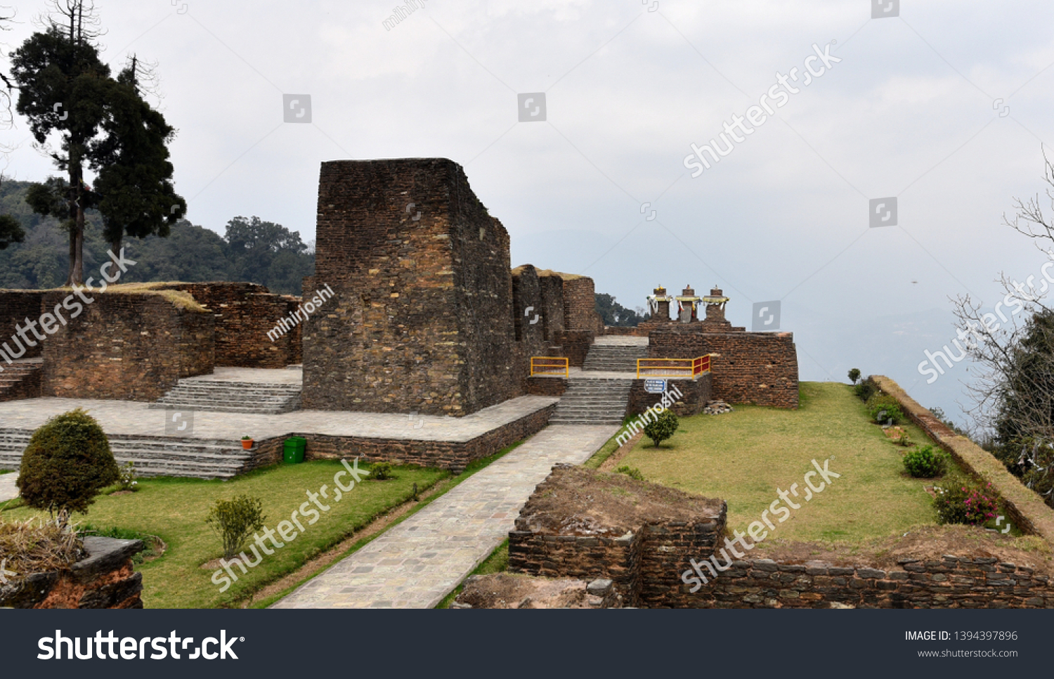 Ruins Rabdentse Palace Near Pelling West Stock Photo