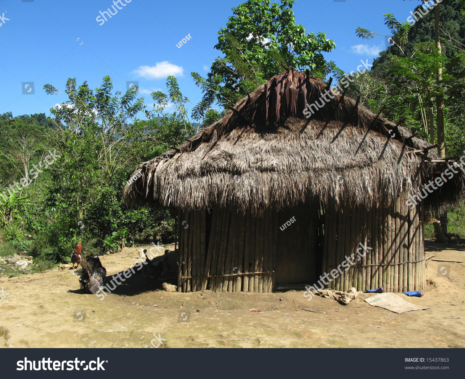 The Shot Of Hut In A Village Of The Tayrona Indians, On The Way To The 