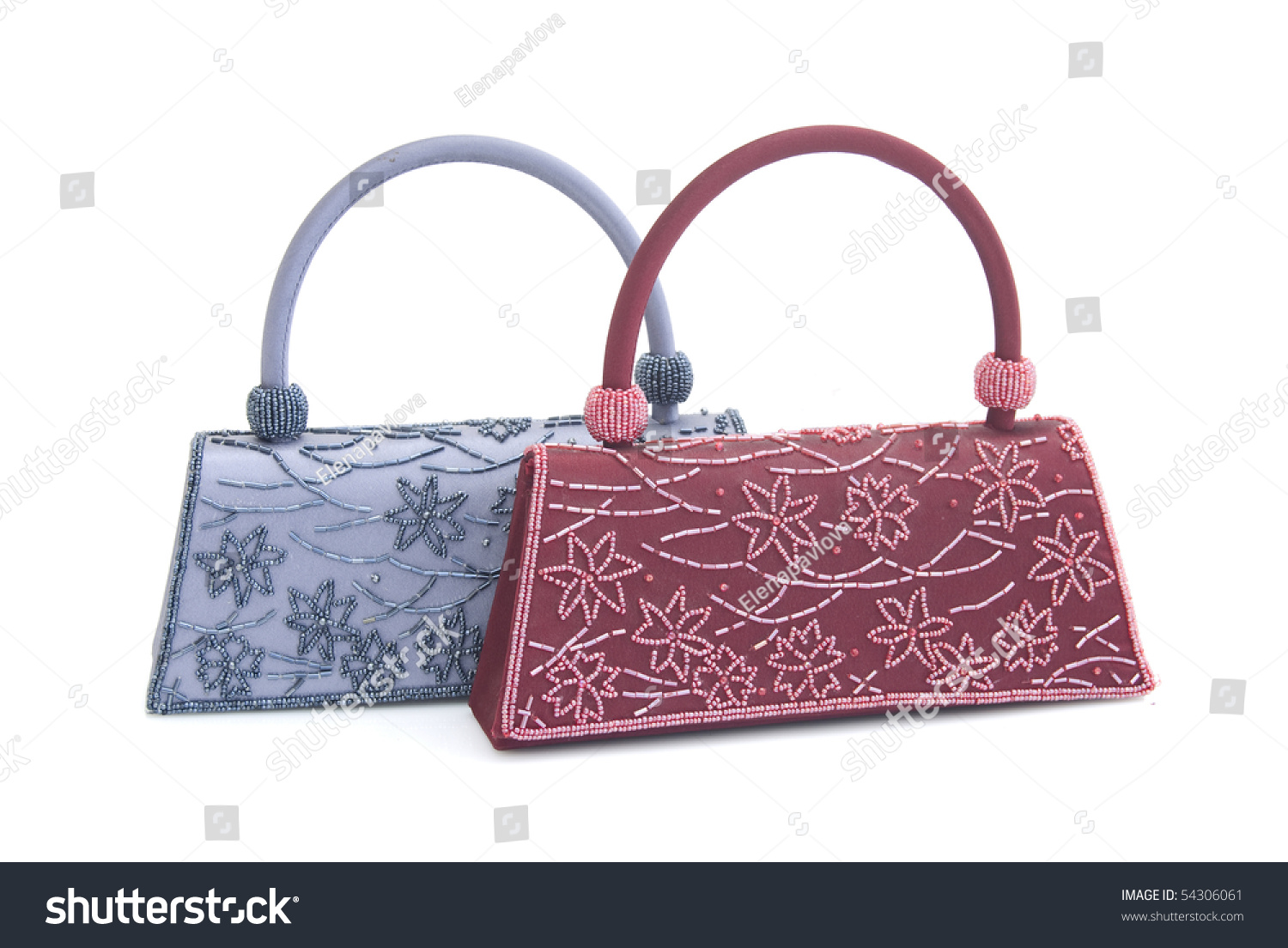 The Women Clutch Bags Isolated On White Background Stock Photo 54306061 : Shutterstock