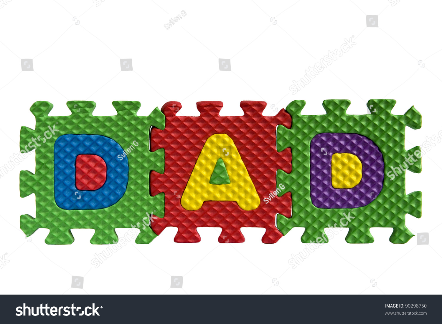 the-word-dad-written-with-alphabet-puzzle-letters-isolated-on-white