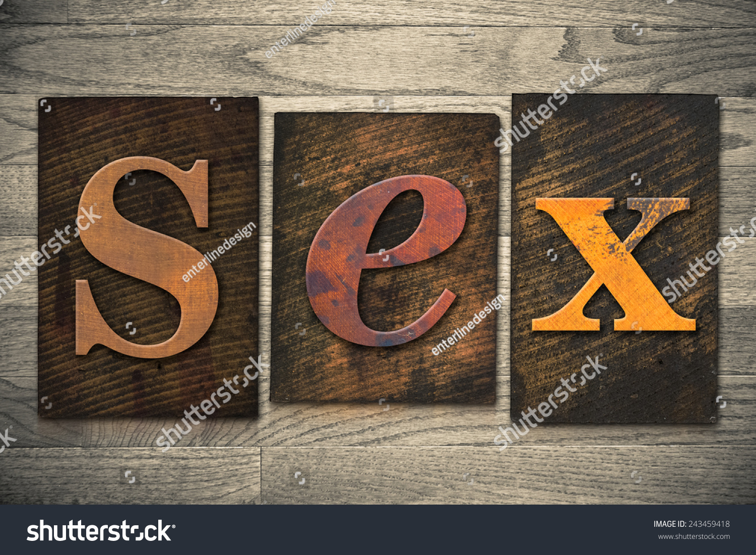 Word Sex Written Wooden Letterpress Type Stock Photo Edit Now