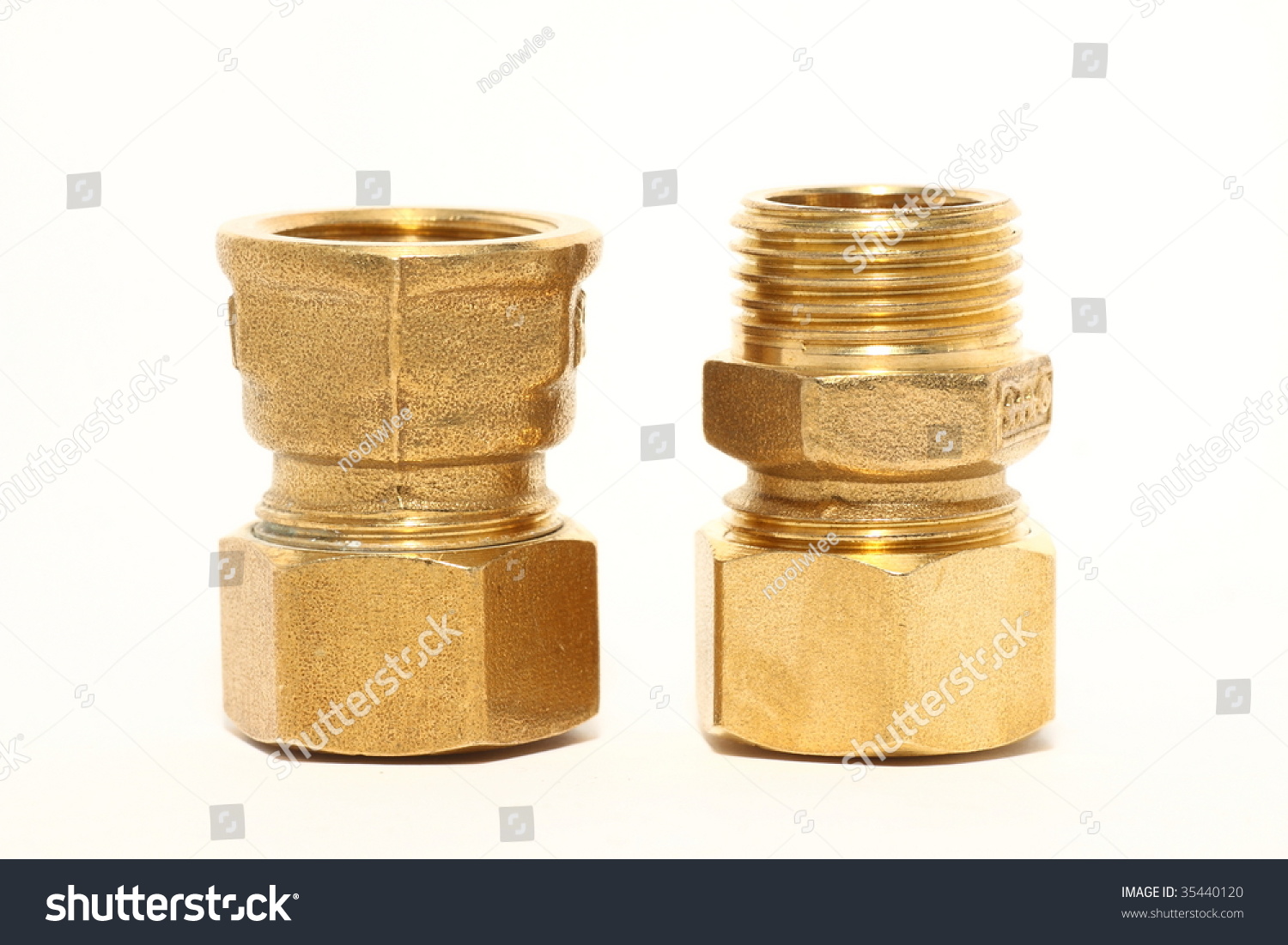 Threaded Copper Pipe Fitting Stock Photo Shutterstock