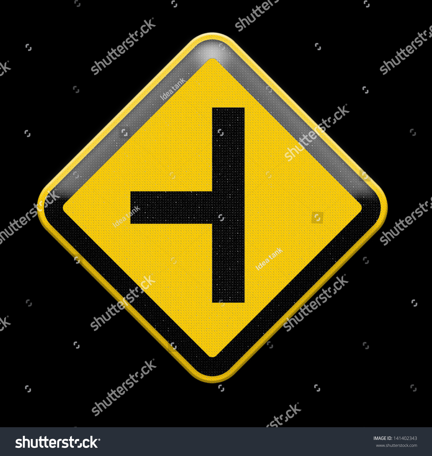 Three Intersection Sign Part Of A Series Three Intersection Sign Part Of A Series Stock Photo