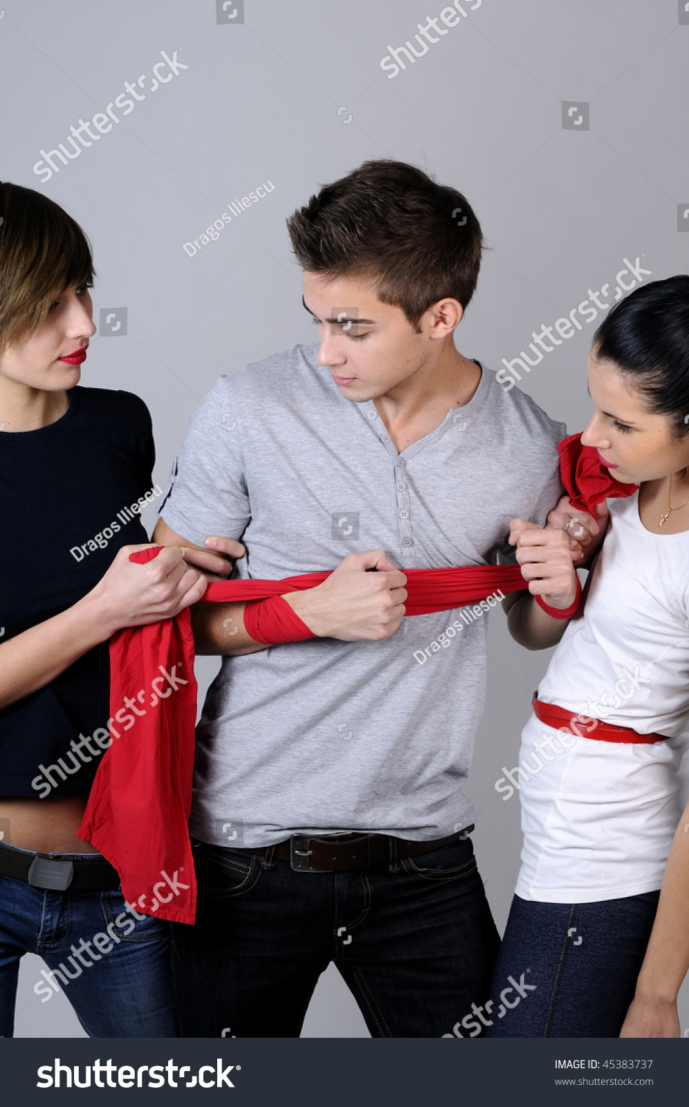 Three Teenagers Fighting Stock Photo 45383737 : Shutterstock