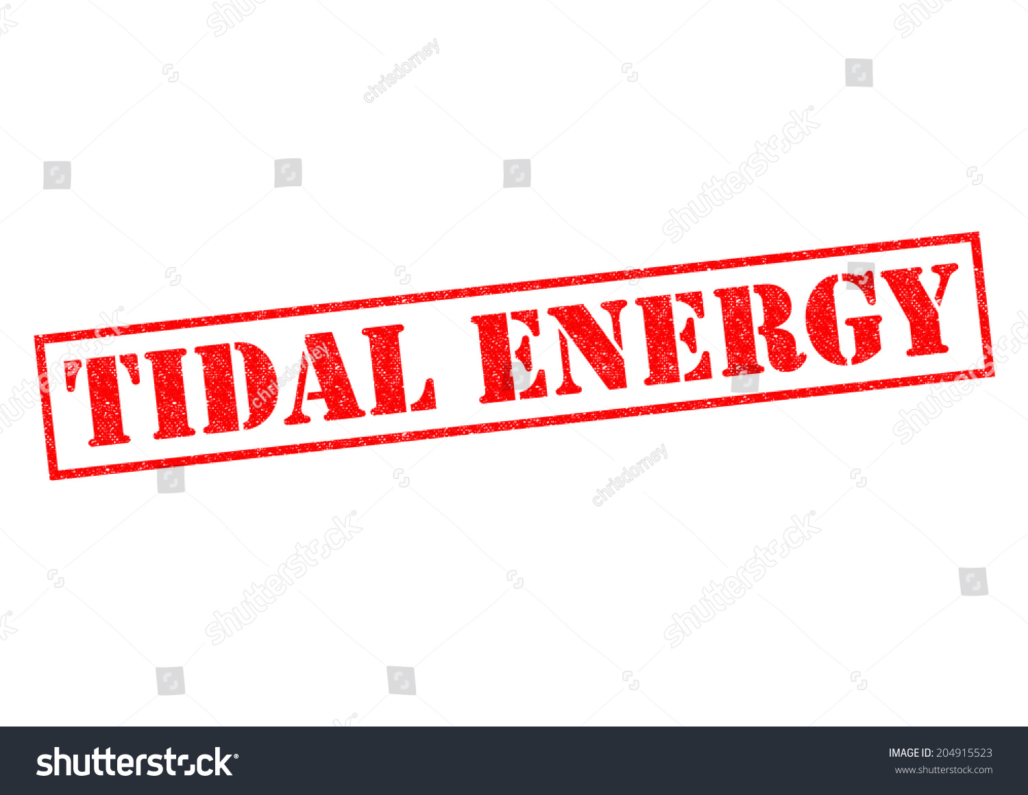 Tidal Energy Red Rubber Stamp Over Shutterstock