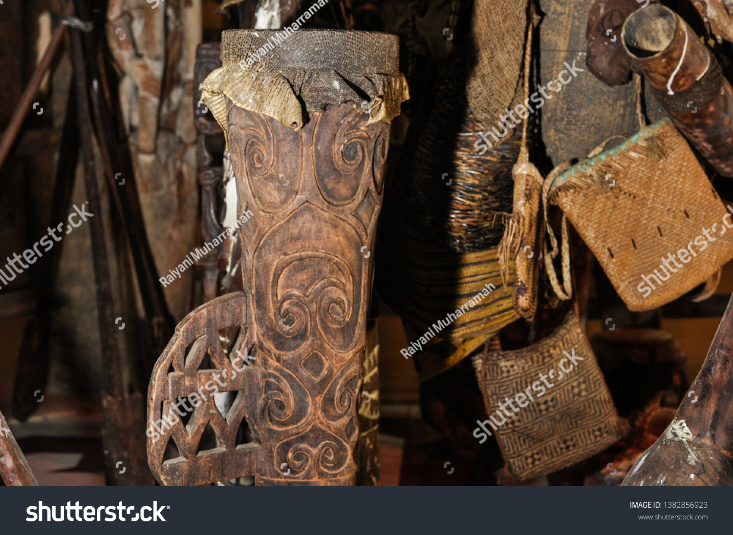 Tifa Traditional Music Percussion Papua Indonesia Stock Photo Shutterstock