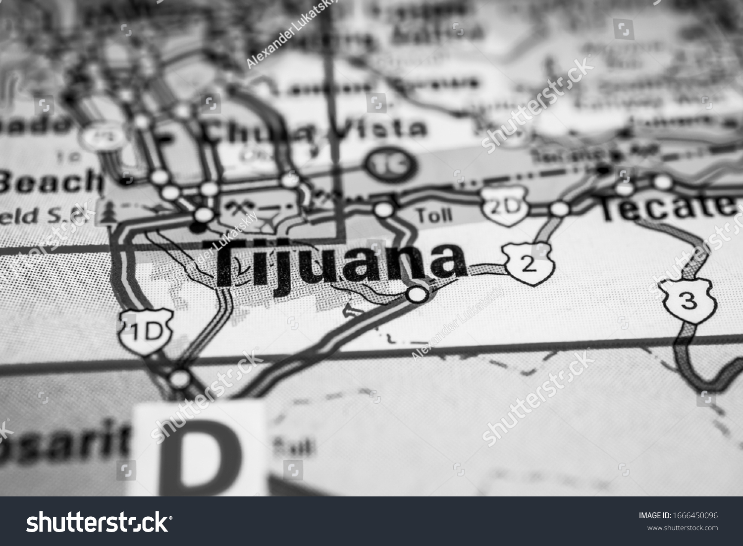 Tijuana Usa Map Travel Background Stock Photo 1666450096 Shutterstock