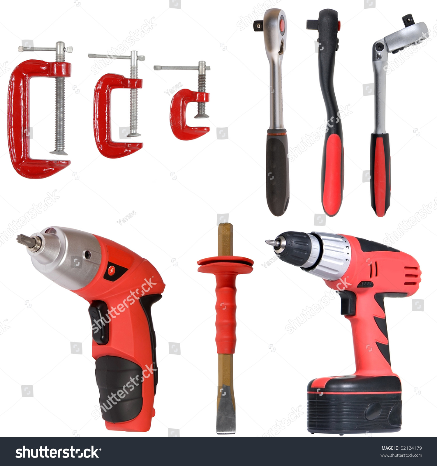 Tools Set Isolated Over White Background Stock Photo Edit Now