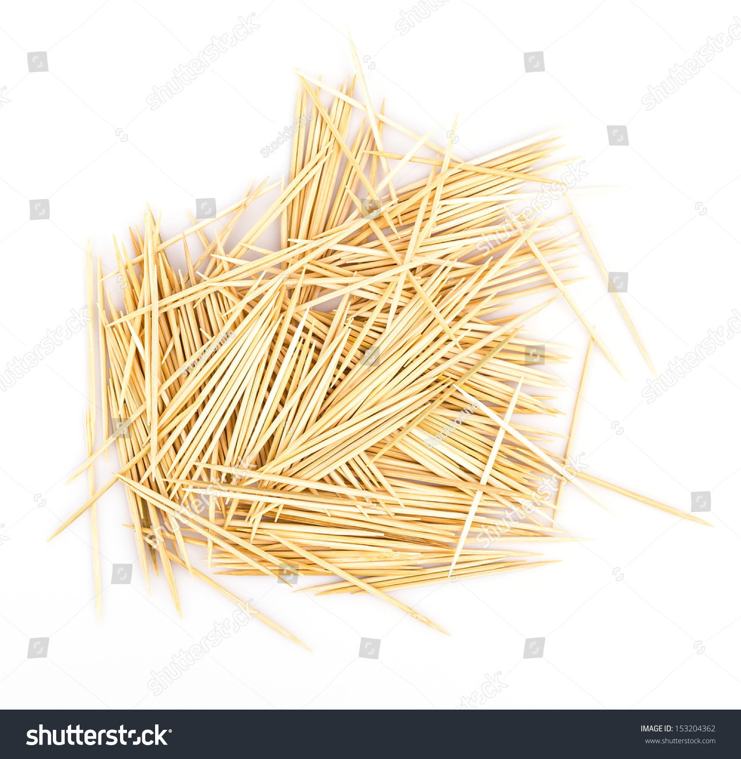 Toothpicks On White Background Stock Photo 153204362 : Shutterstock