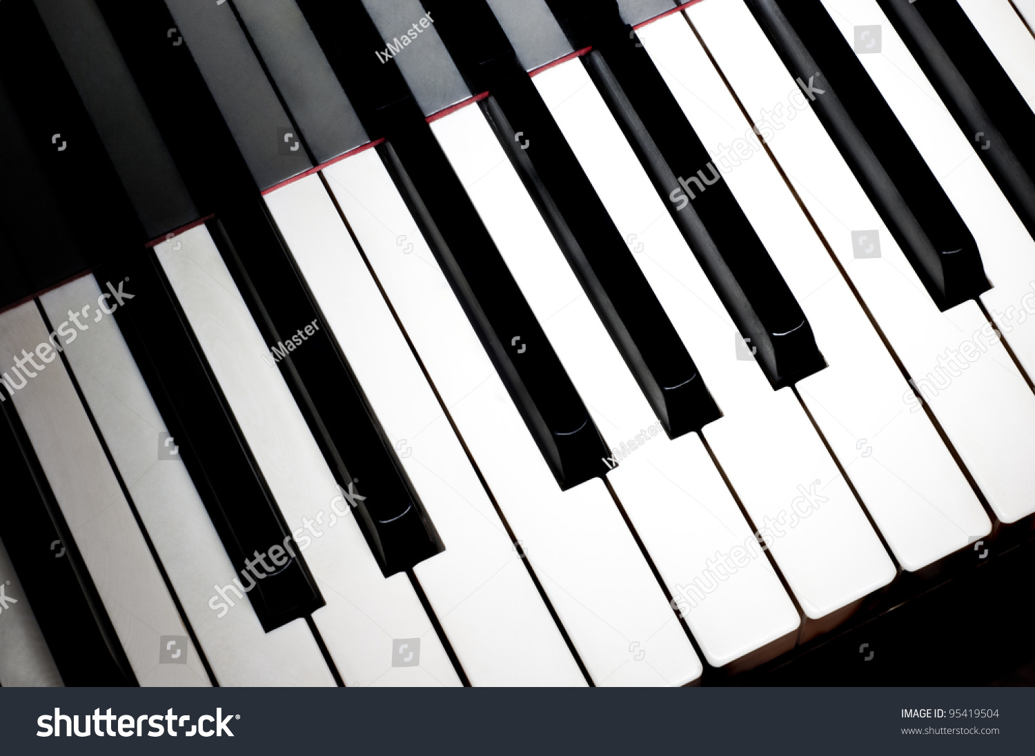 Top View One Octave Section Piano Stock Photo 95419504 - Shutterstock