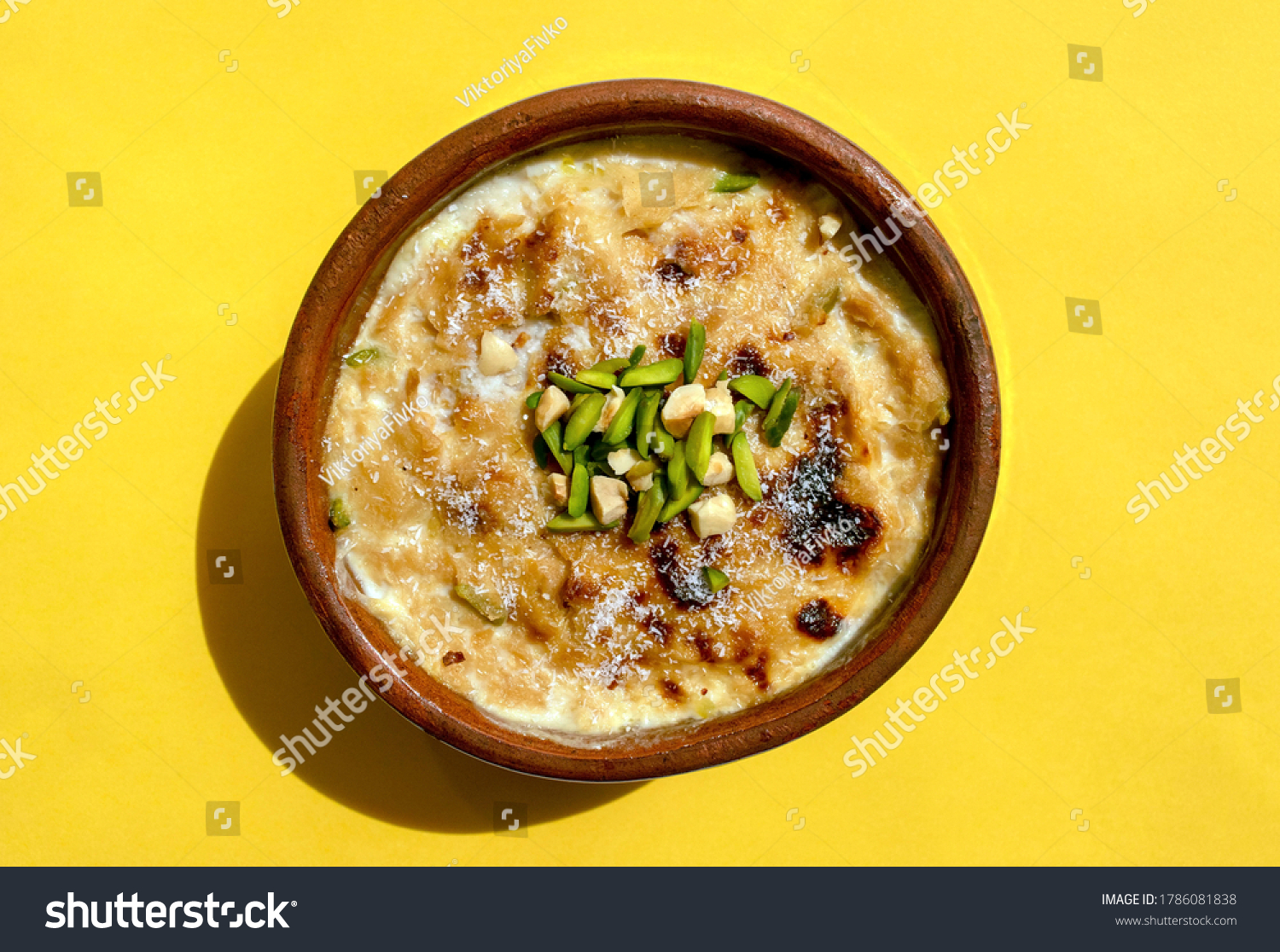 Traditional Arabic Egyptian Eastern Dessert Om Stock Photo