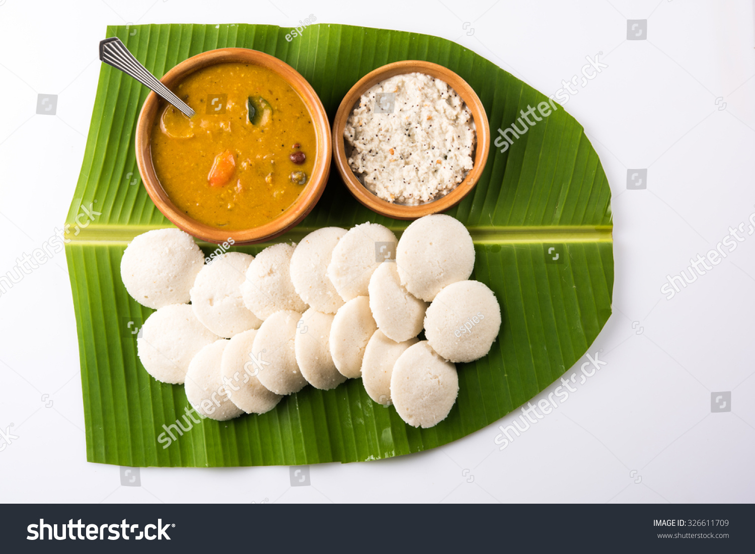 Traditional South Indian Food Recipe Idli Stock Photo 326611709