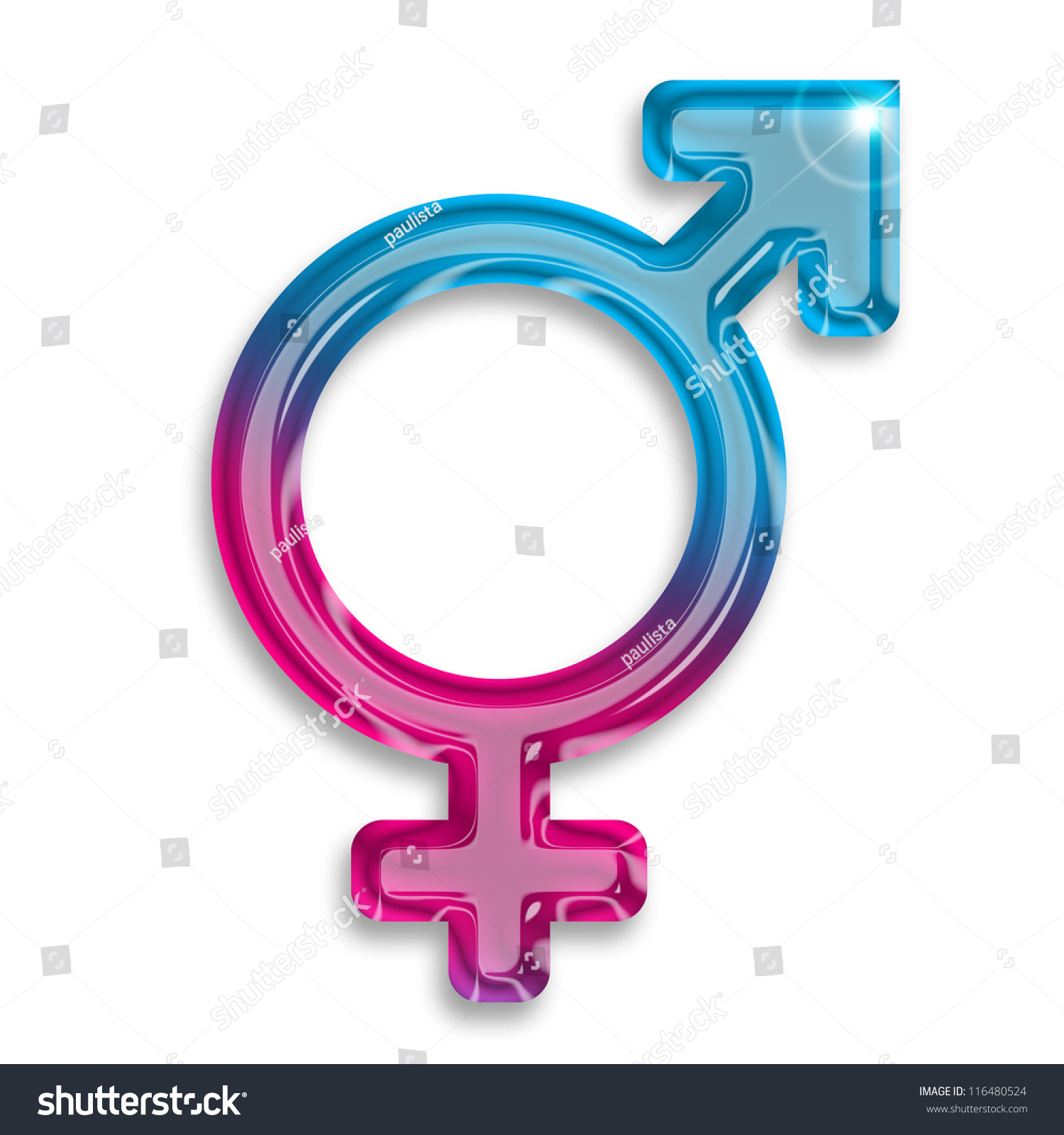 Transgender Identity Symbol Isolated On White Stock