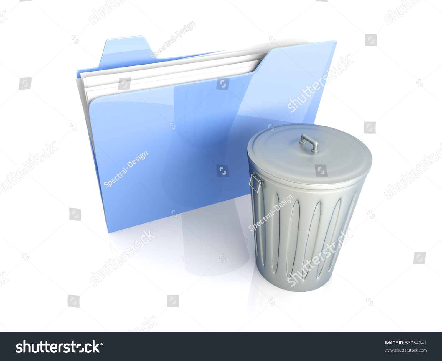 Trash Folder Stock Illustration 56954941 Shutterstock