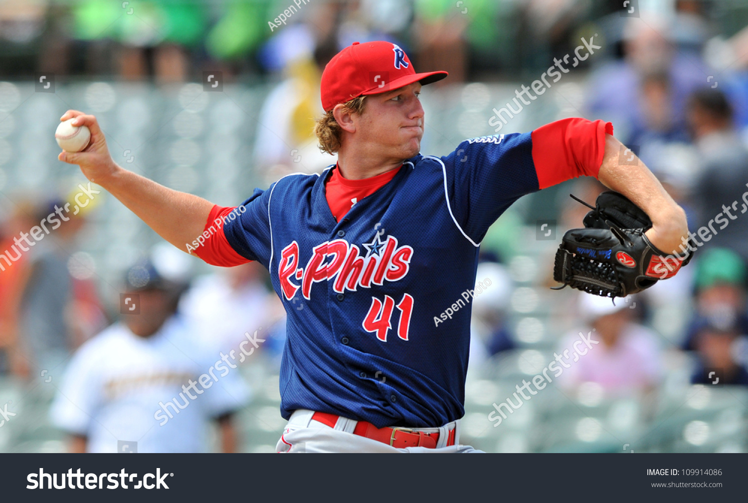 Trenton, Nj - August 8: Reading Phillies Pitcher Ethan Martin Delivers 