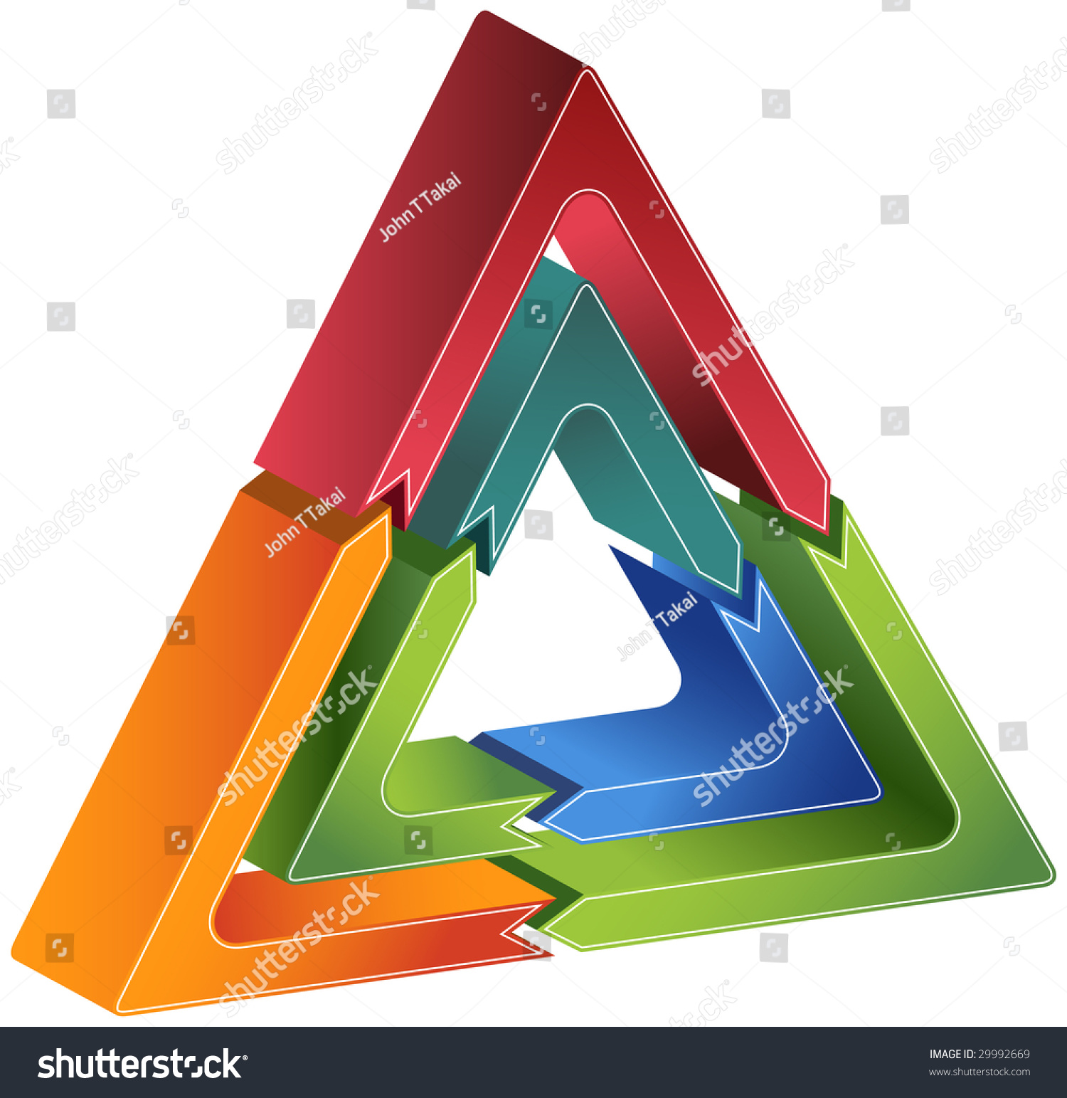 Triangle Arrow Chart Stock Photo 29992669 Shutterstock