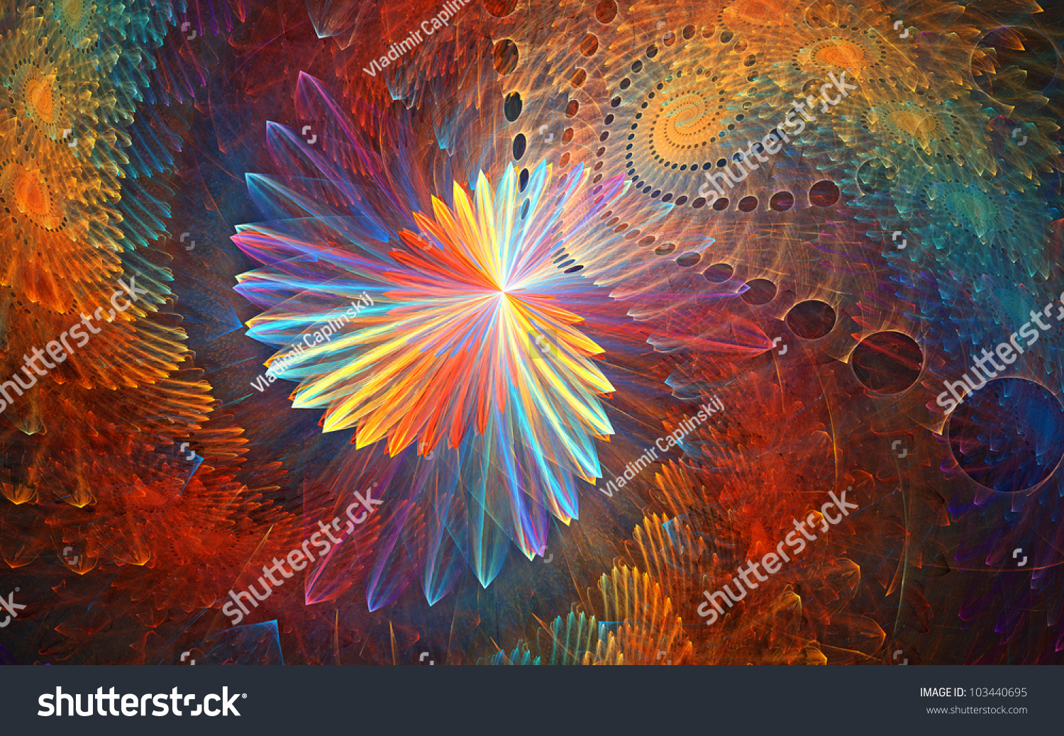 Triangled Galactic Rainbow Abstract Pattern Backgrounds Stock