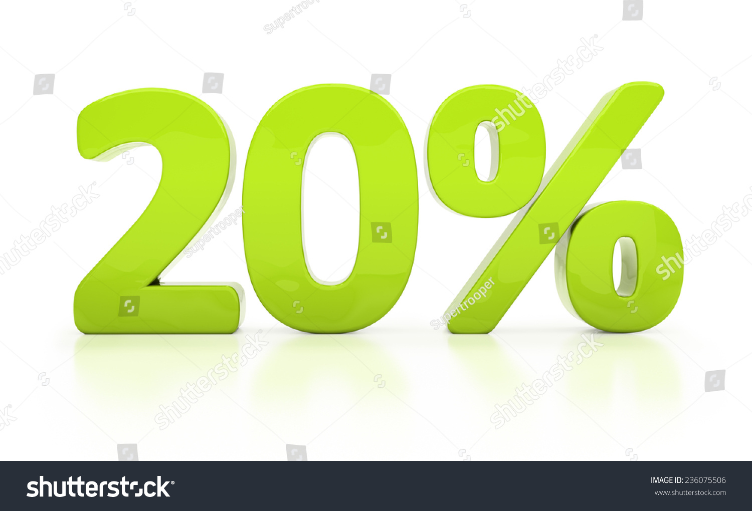 Twenty Percent Off. Discount 20. Percentage. 3d Illustration ...