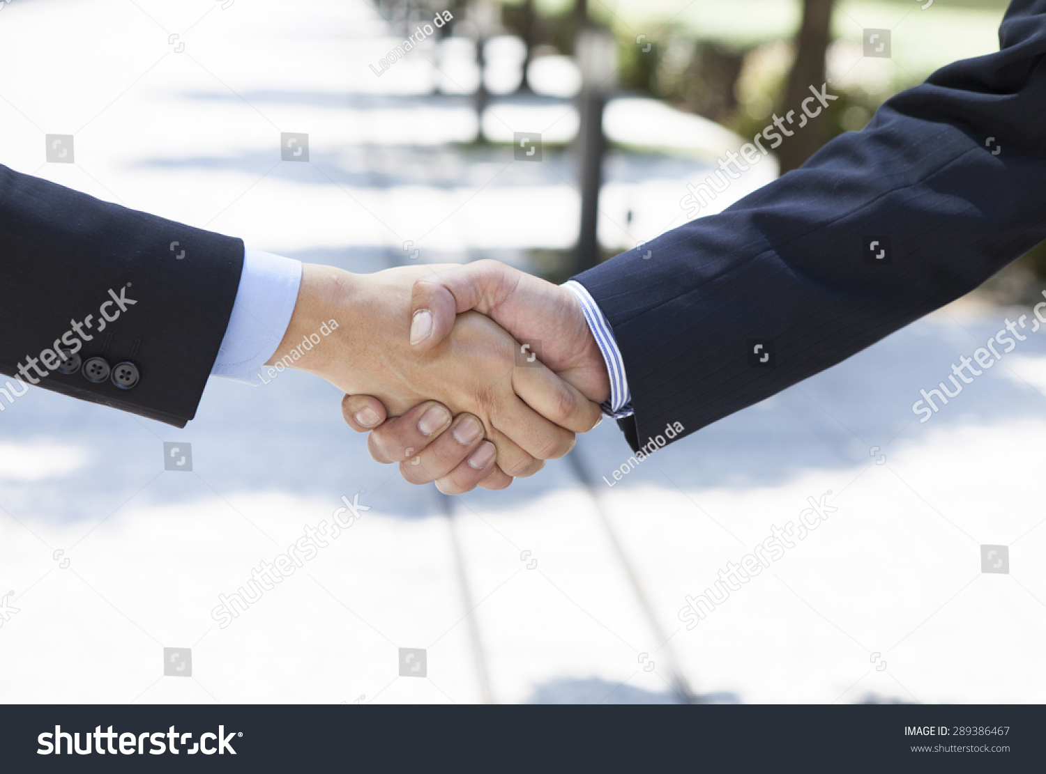 Two Business People Shaking Their Hands Stock Photo Edit Now