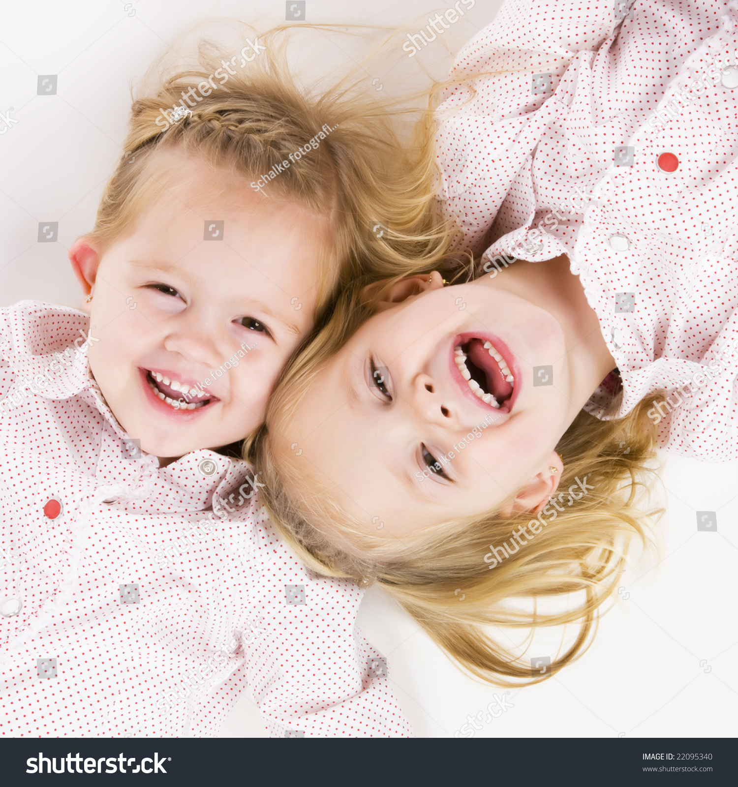 Twins having fun