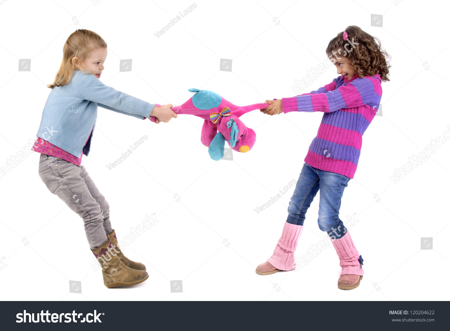 Two Girls Fighting Over A Toy Stock Photo 120204622 Shutterstock