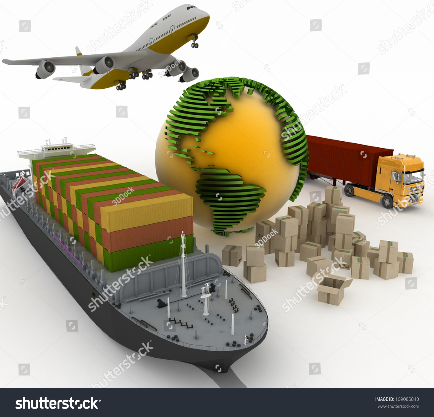 Types Transport Transporting Loads Stock Illustration 109085840