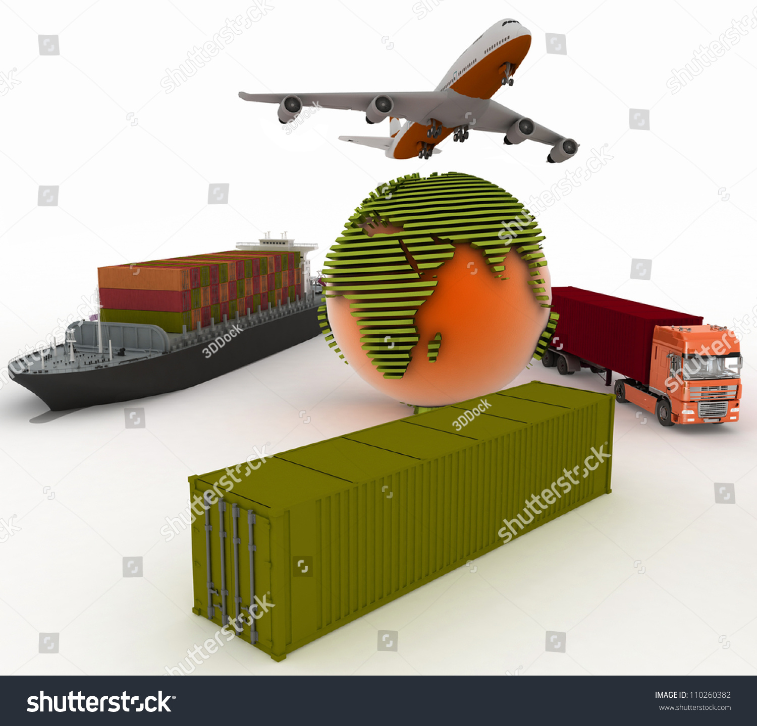 Types Transport Transporting Loads Stock Illustration 110260382