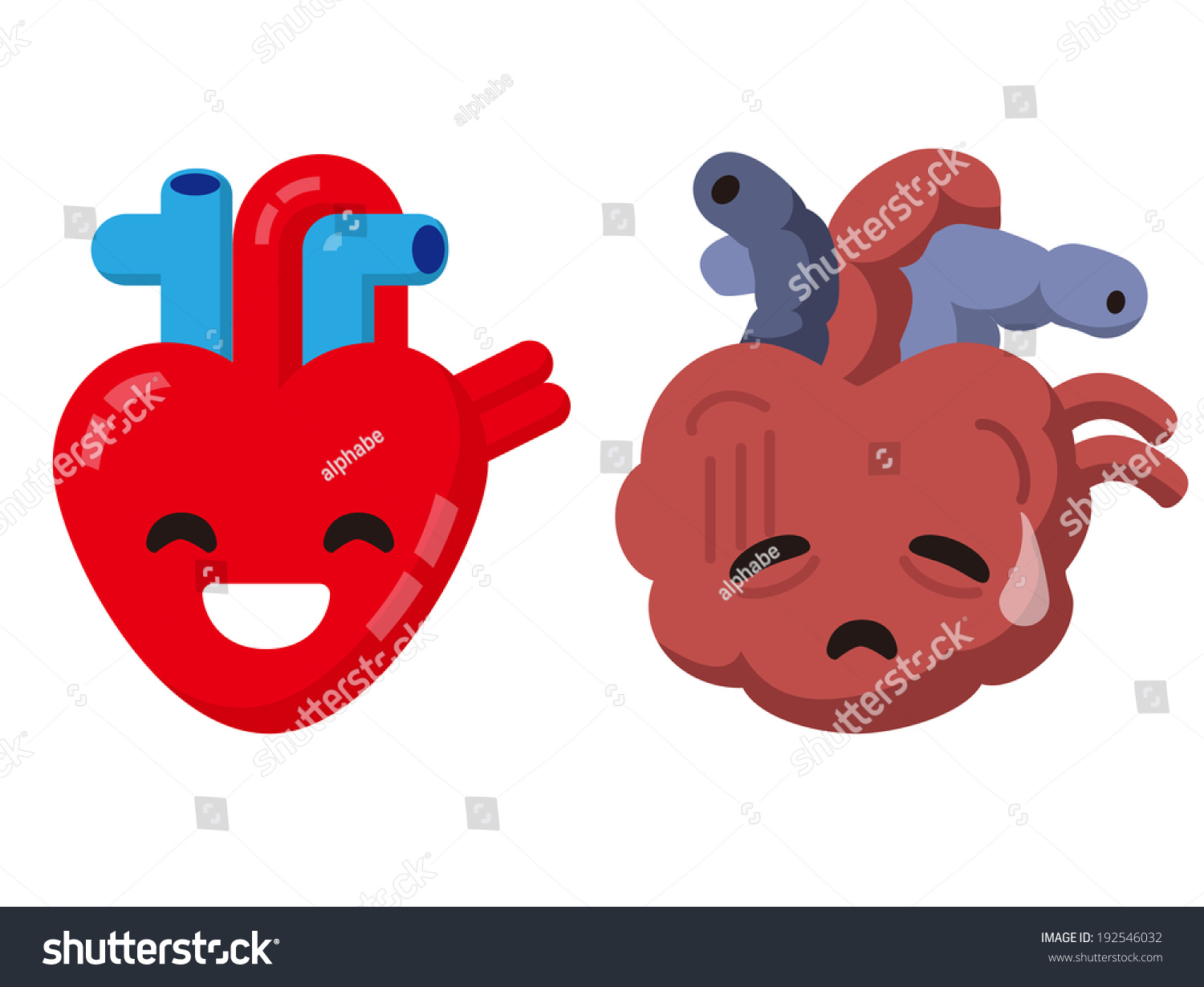 Unhealthy Heart And Healthy Heart Stock Photo Shutterstock