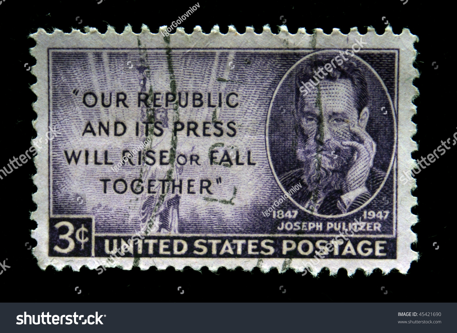 United States Of America Circa A Stamp Printed In The Usa Shows