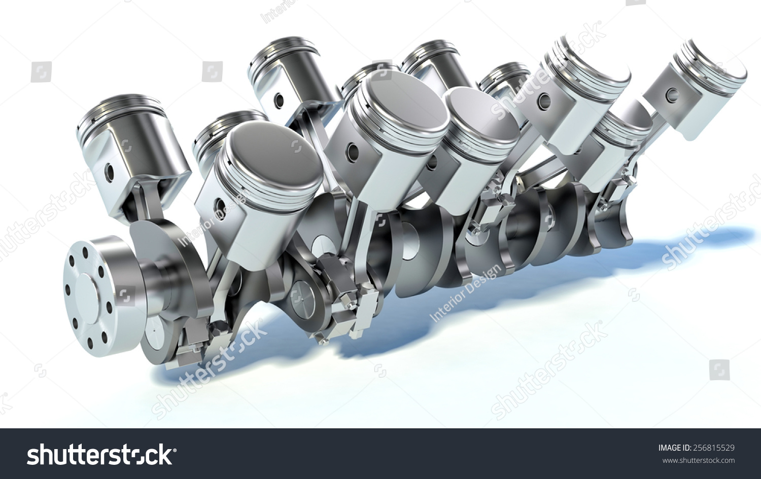 V12 Engine Pistons 3d Stock Illustration 256815529 - Shutterstock