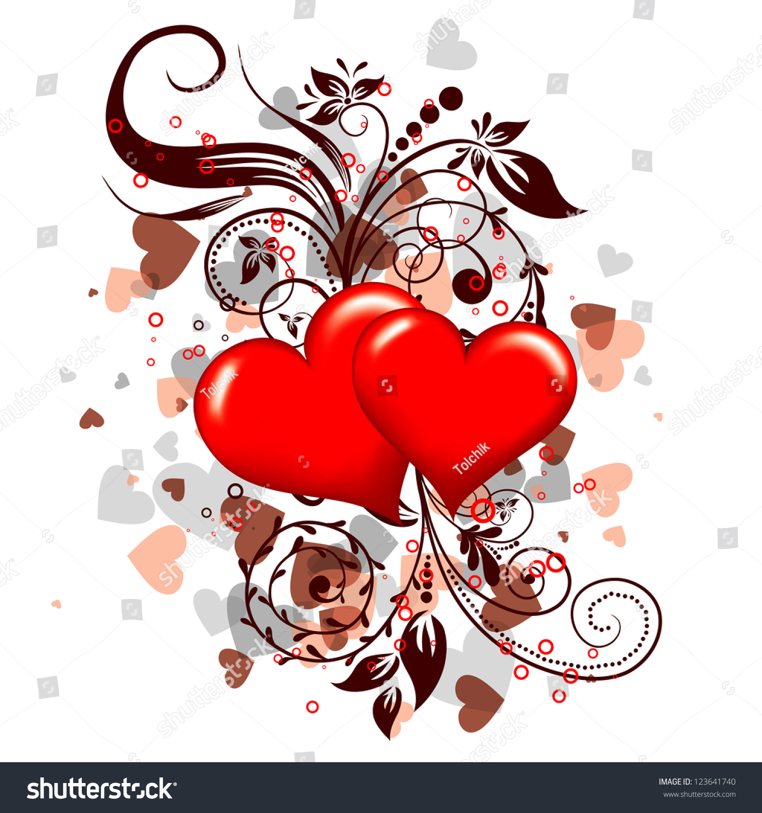 Valentines floral background Valentines floral background