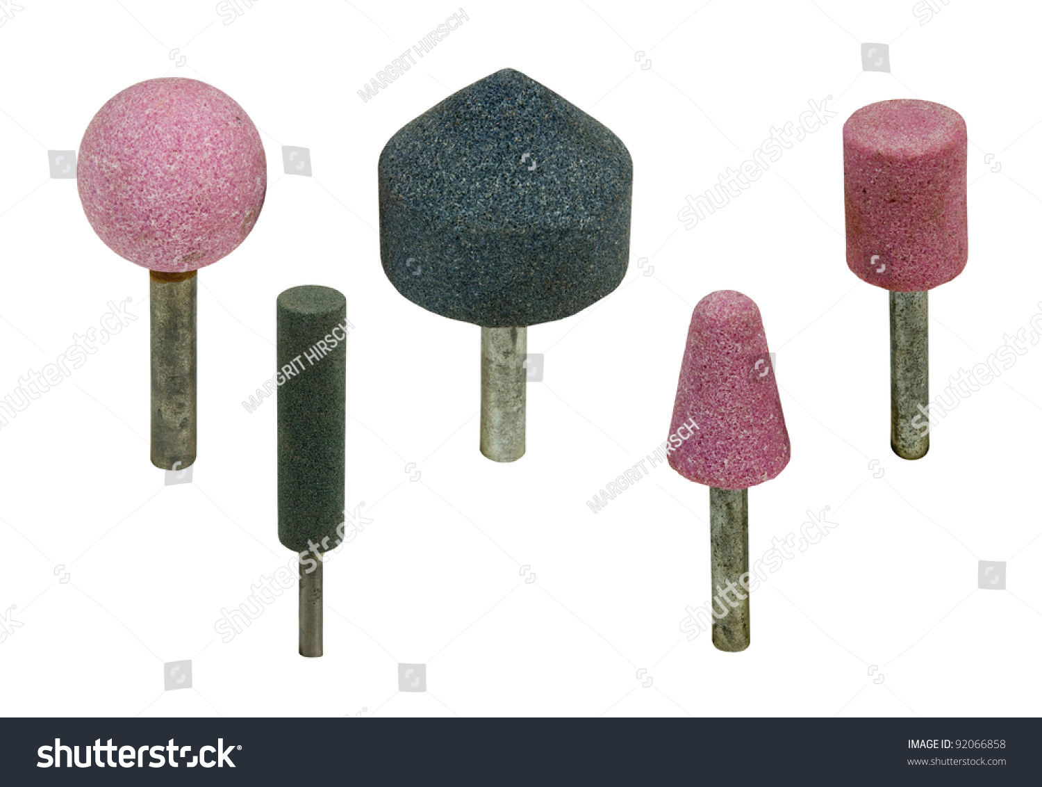 Variety Die Grinder Stones On White Stock Photo 92066858 Shutterstock