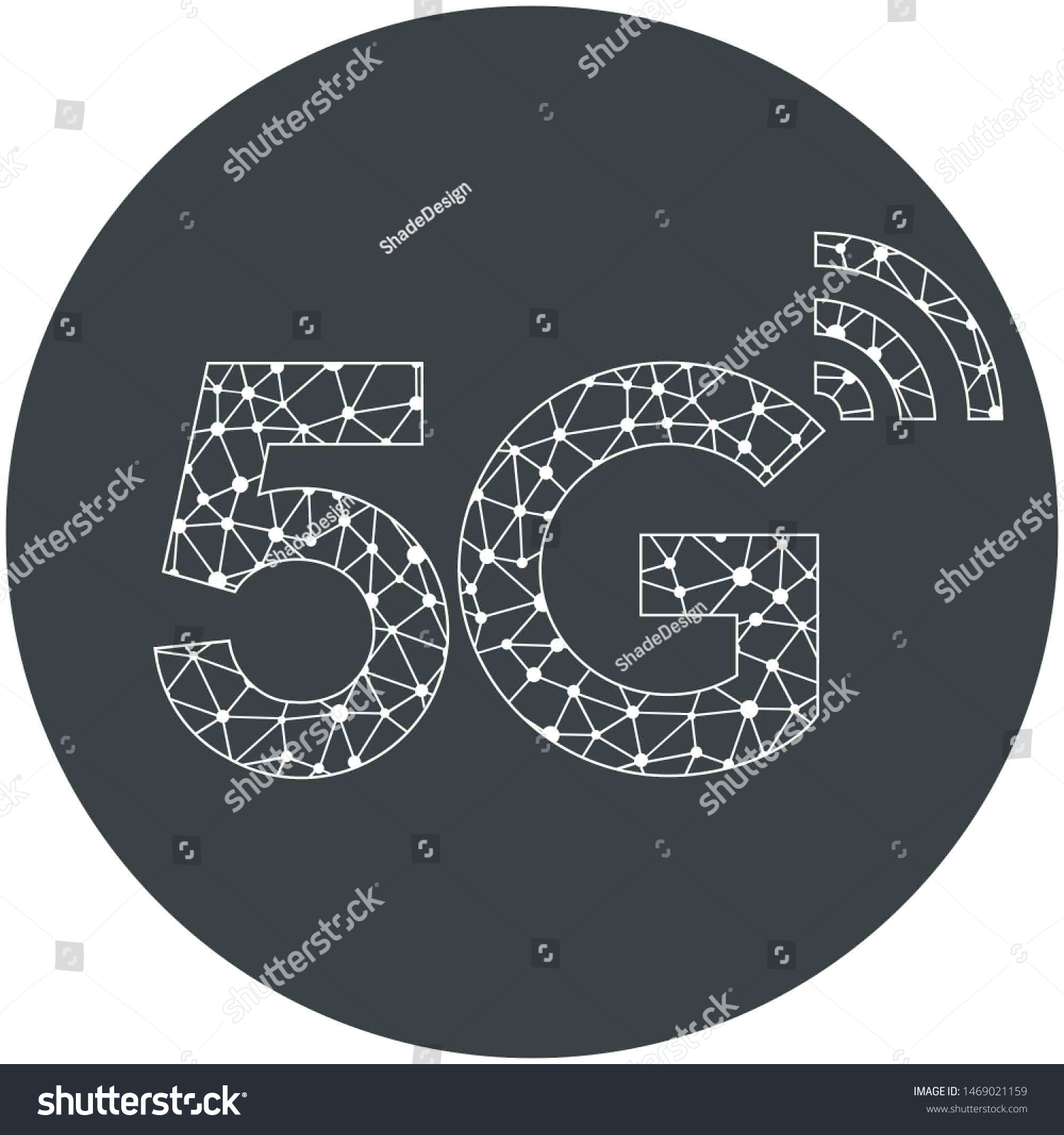 Vector Technology Icon Network Sign G Stock Illustration