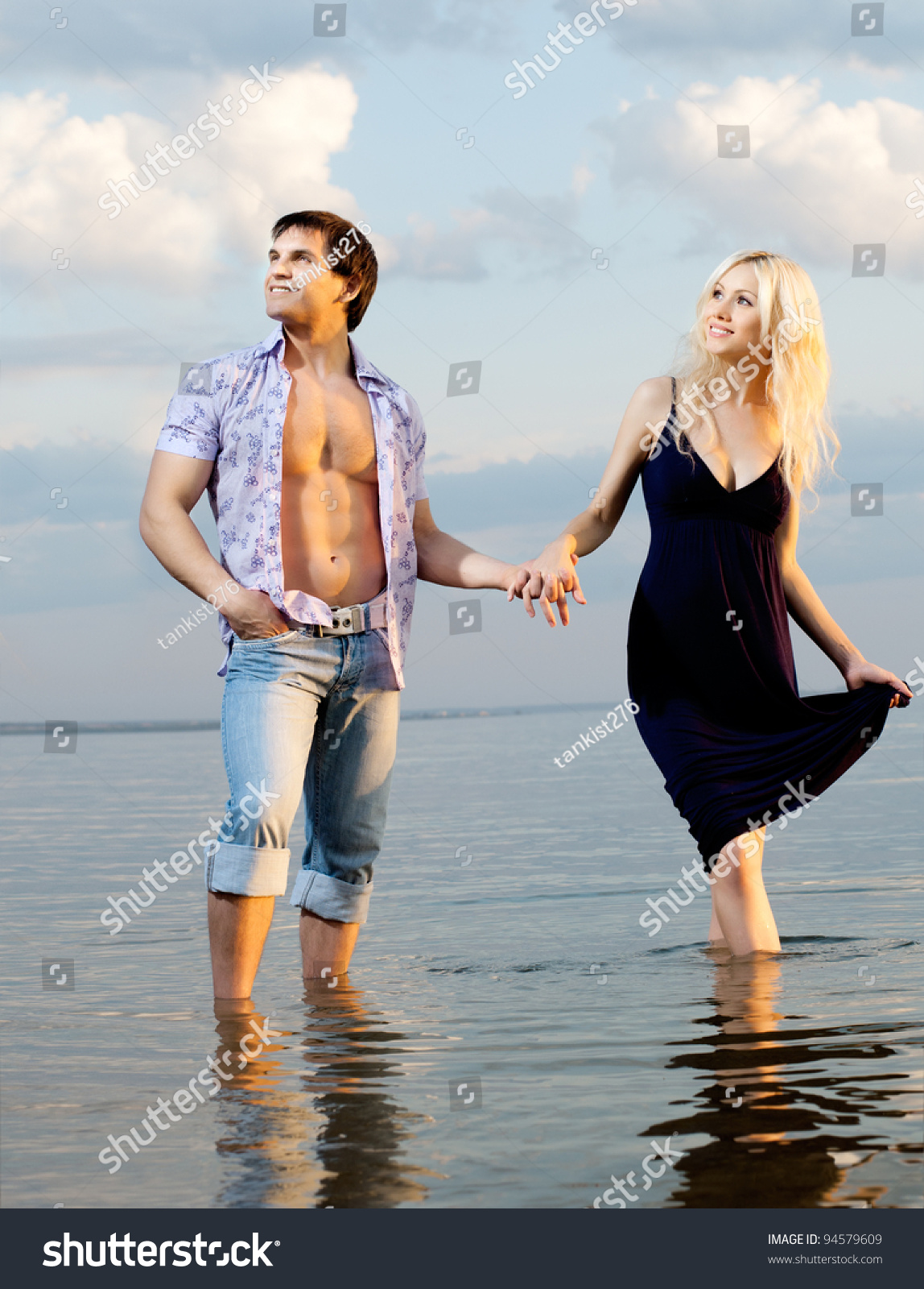 Vertical Photo The Very Happy Sexy Pretty Couple Smile Outdoor On Beach 94579609 Shutterstock