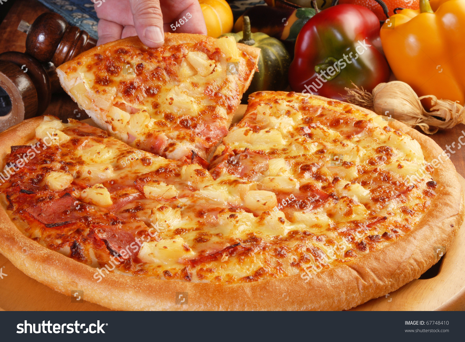 Very Delicious Pizza Redy To Eat Stock Photo 67748410 ...