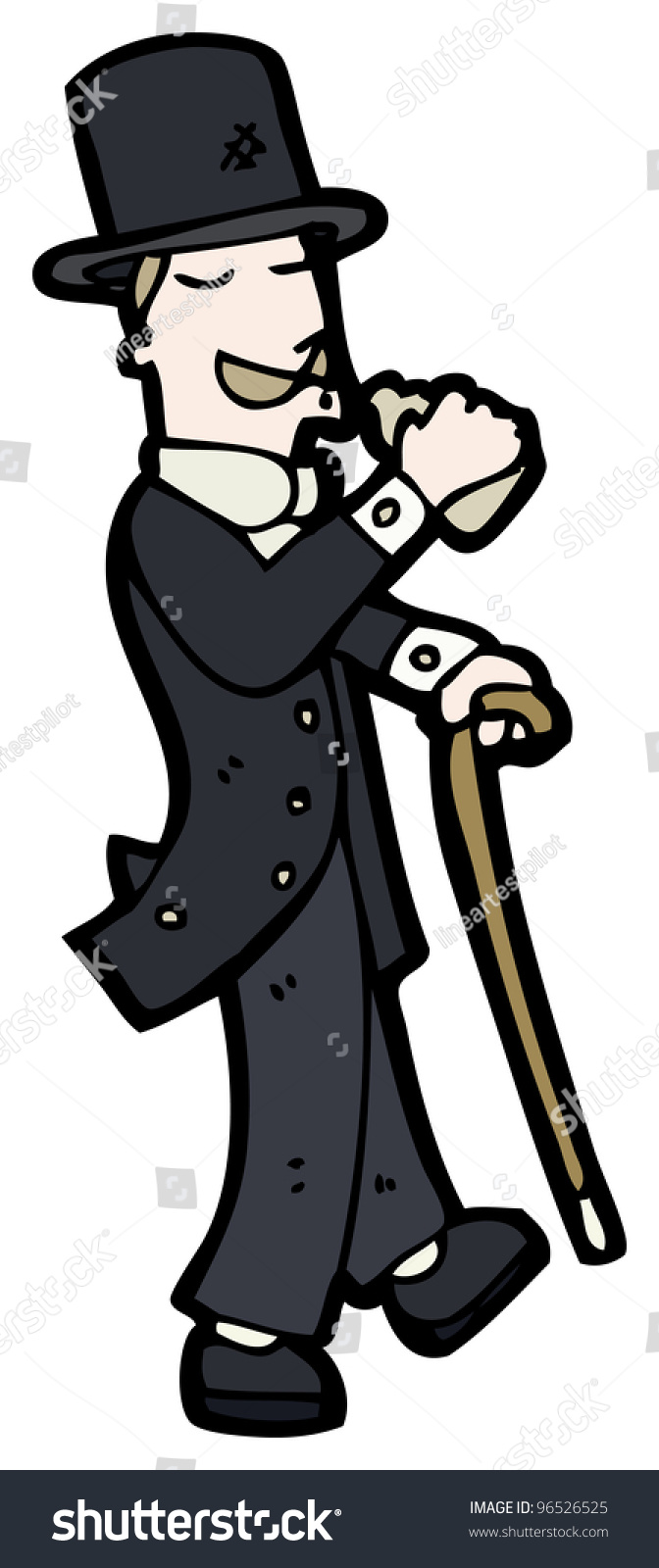 Victorian Man Cartoon Stock Illustration 96526525 - Shutterstock