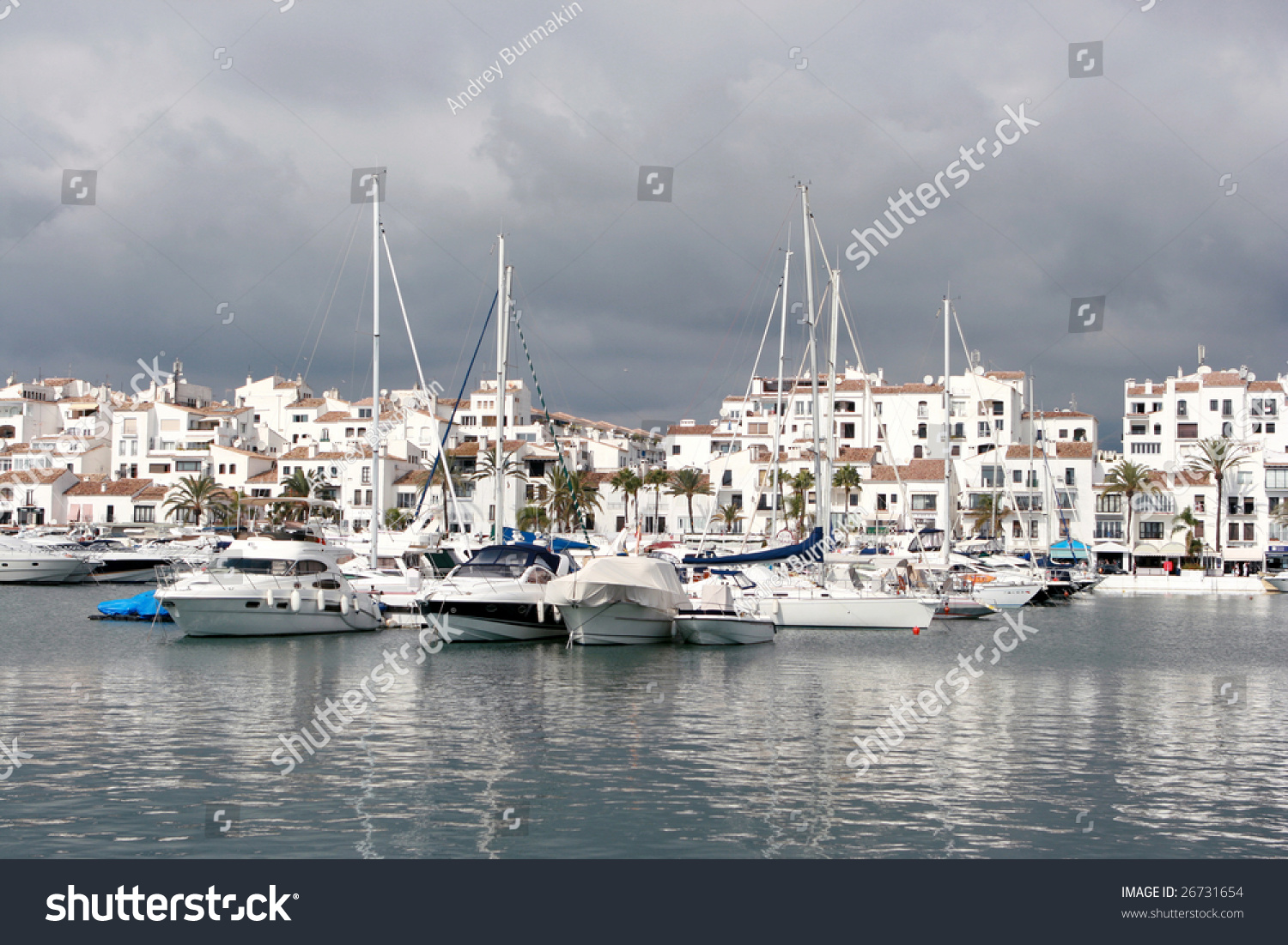 View Of Puerto Banus Harbour In Marbella Spain Stock Photo 26731654