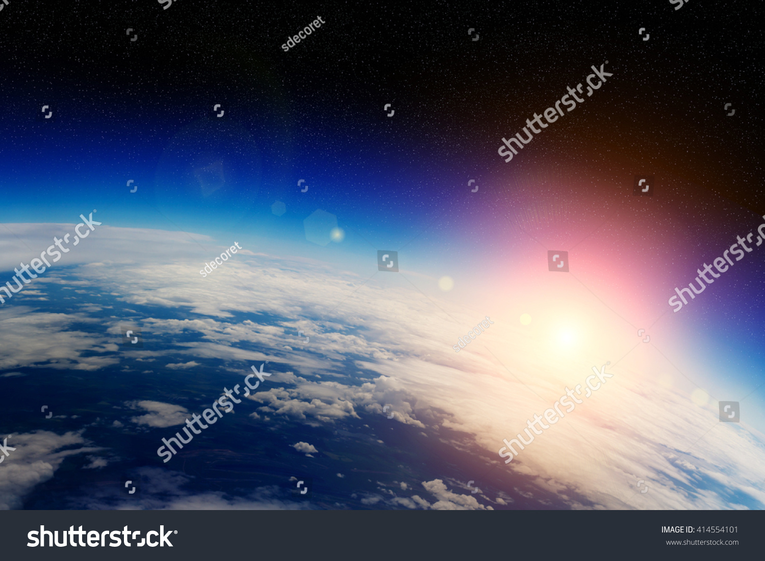 View of the planet Earth from space during a sunrise elements of this image furnished by NASA' View of the planet Earth from space during a sunrise elements of this image furnished by NASA'