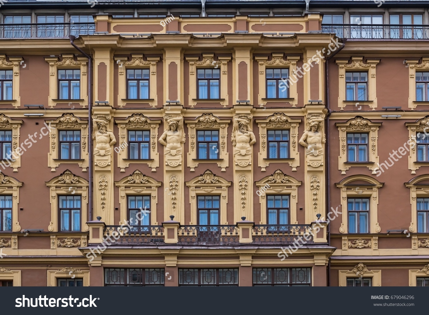 Vintage Architecture Classical Facade Building Rich Stock Photo Edit