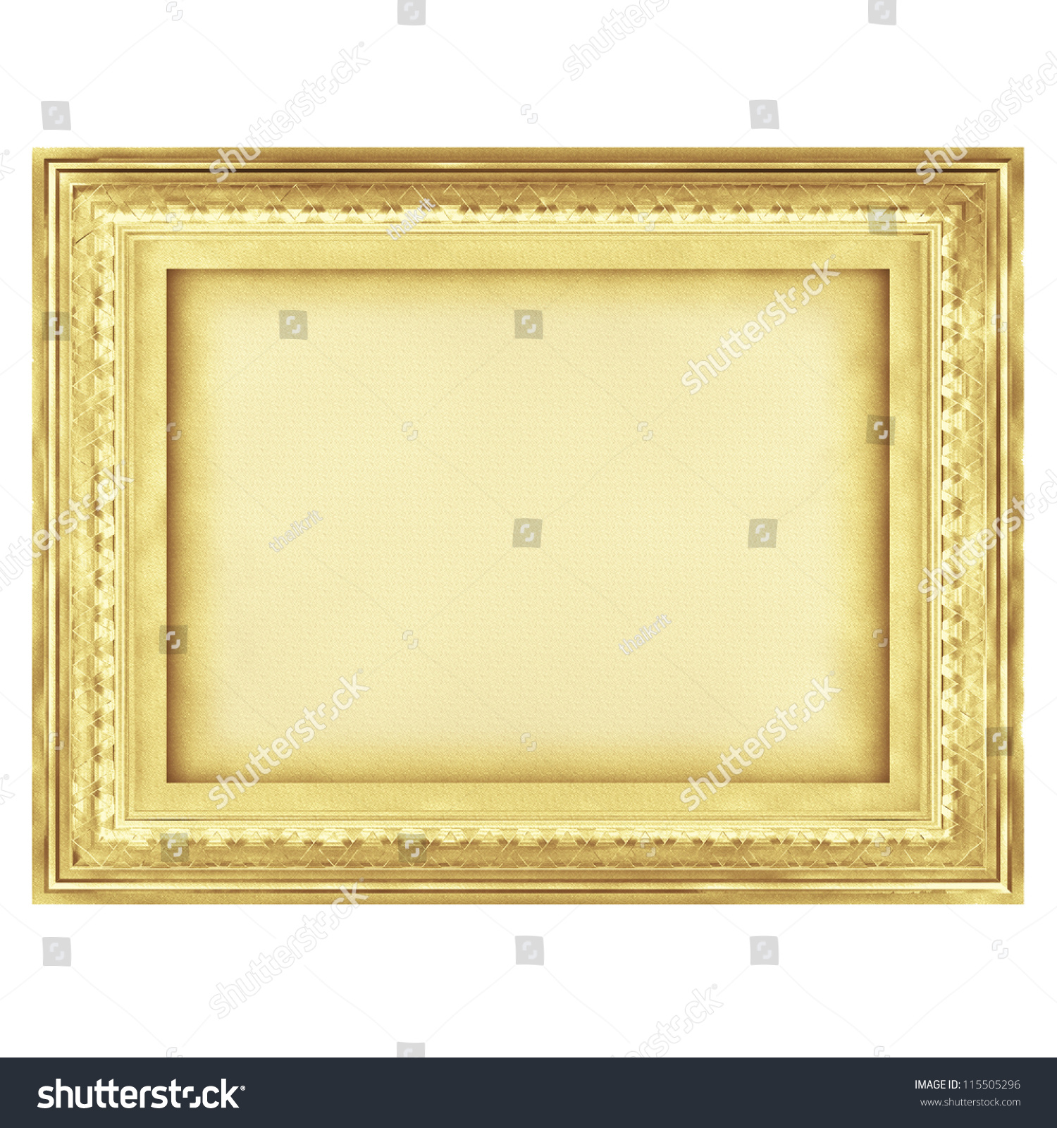 Vintage Art Gold Frame Digital Drawing Illustration 115505296 Shutterstock 4401