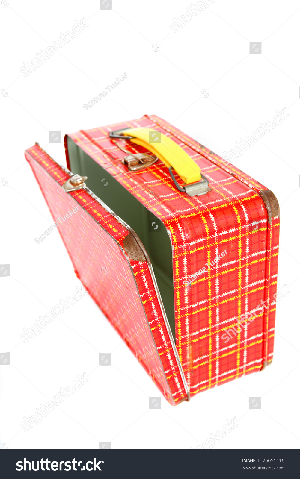 plaid lunch box